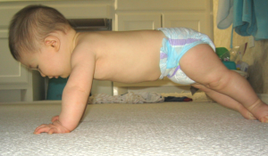 baby crawling